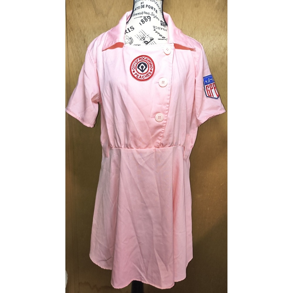 Rockford Peaches Baseball Uniform Costume Size XXL A League Of Their Own Cosplay
